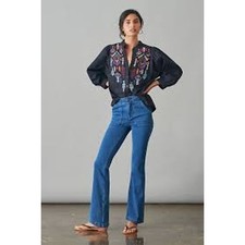 Pilcro The Icon Dark Blue Denim Stretch High Rise Jeans Women's Size 28