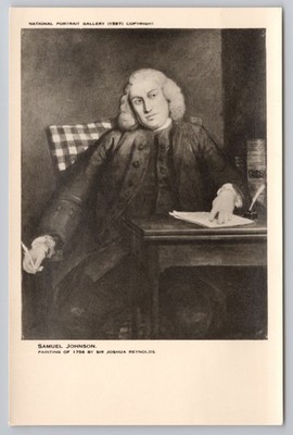 Samuel Johnson Literary Portrait in London England c1950s Postcard