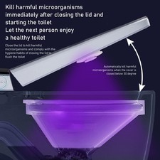 Toilet Bowl Cleaner UV Lamp Intelligent Sensor Odor Elimination For Bathrooms