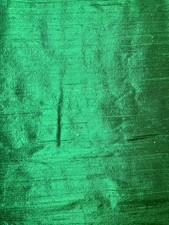 Luxury Emerald Green 100 Silk Dupioni Fabric Remnant. 32 X 36 .