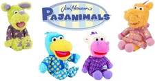 TOMY Jim Henson *PAJANIMALS* 4pc SMALL Size PLUSH TOY SET *BRAND NEW WITH TAGS*