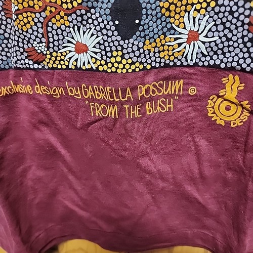 Bulurru Designs From The Bush Aboriginal Art T-Shirt Australian Made M Snake - Picture 3 of 9
