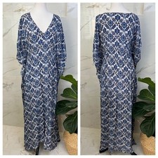 RUJETA SHETH Marie Cinch CAFTAN Blue Dress Size M/L