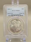 1881-S Morgan Silver Dollar $1 - PCGS MS 64