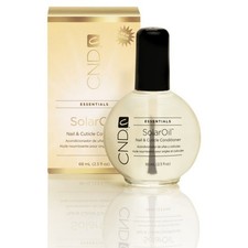 CND Essentials SOLAR OIL 2.3 oz Nail Cuticle Conditioner Almond with box 