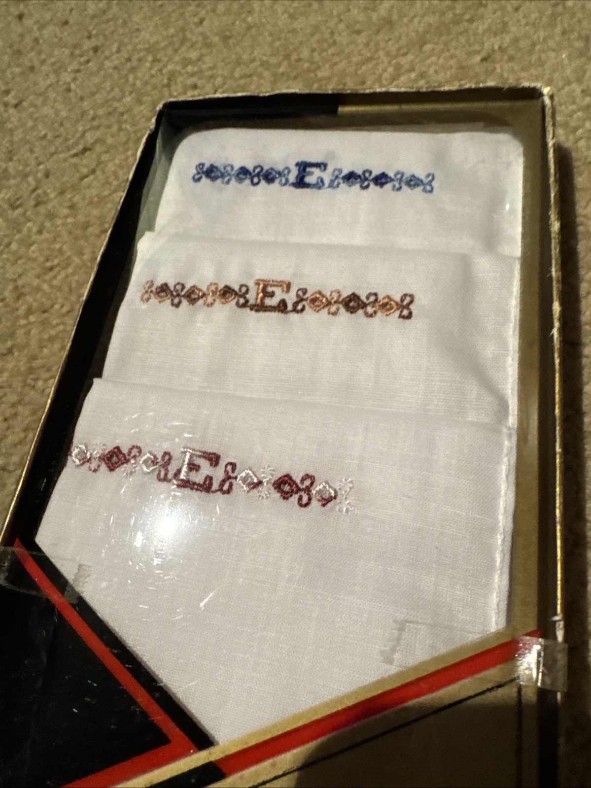 Mens Handkerchiefs Monogram Initial “E” 3 Pack Em… - image 2