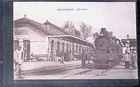Superb postcard Baccarat Le train en gare very close-up
