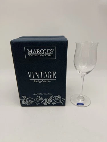 Set of 4 New MARQUIS by WATERFORD VINTAGE WHITE WINE GLASSES