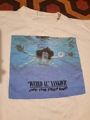 Vintage Weird Al Off The Deep End Nirvana 1992 Size L Tour Shirt