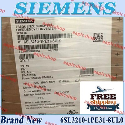 New Siemens 6SL3210-1PE31-8UL0 6SL32101PE318UL0 G120 POWER MODULE PM240-2