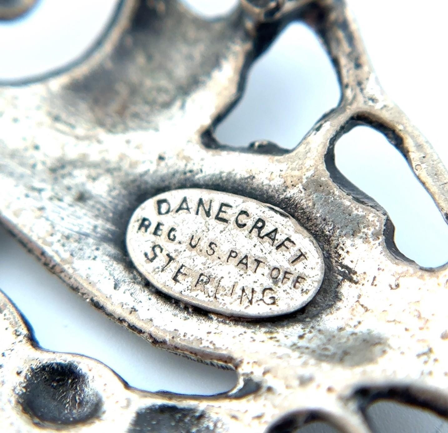 Danecraft 925 Sterling Silver Rectangular Floral … - image 5