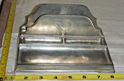 Vtg Pewter Letter Holder Cosi Tabellini - Handcrafted Italy ~7L x 4½W x 3H"