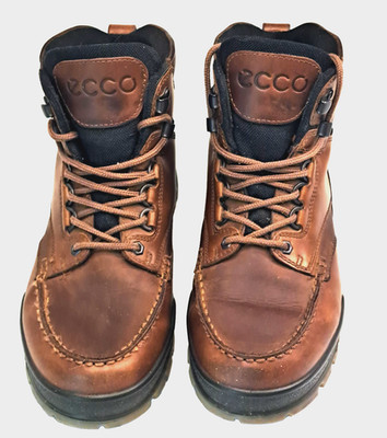 Ecco Track 25 GORTEX Boots Men's 8 / 42 Brown Leather Waterproof Hiking