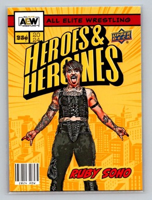 Ruby Soho #AHH-22 2024 Upper Deck AEW Heroes & Heroines Gold/Yellow