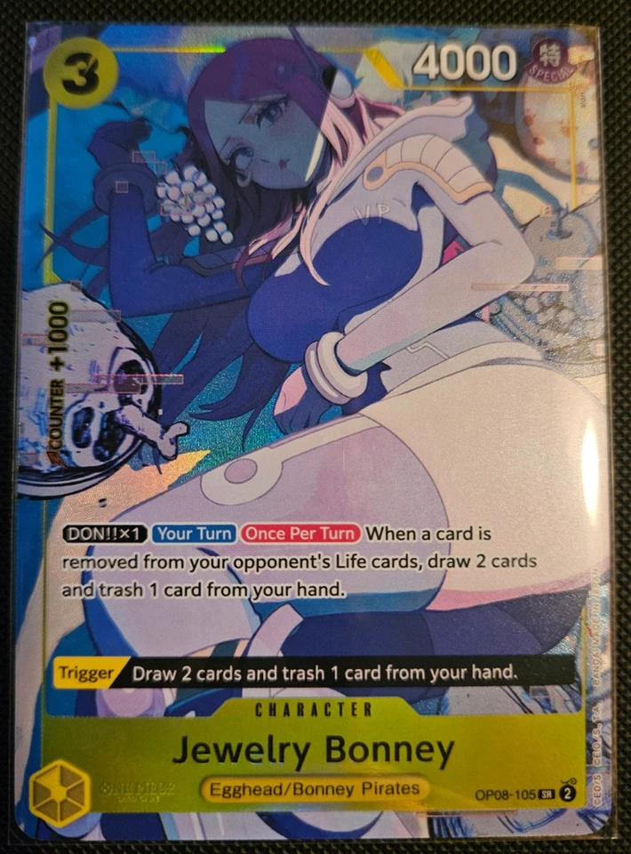 2025 One Piece Jewelry Bonney OP08-105 Illustration Box EX Promo Card - Image 2 of 4