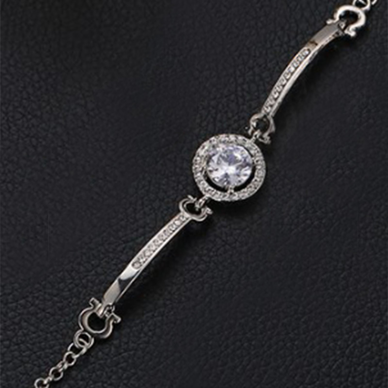Zircon Chain Bracelet With Buckle Wedding Decorative Bracelet Jewelry For W