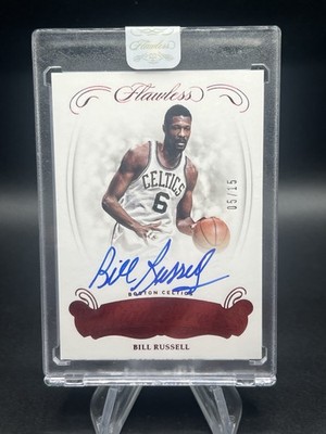 2017-18 Flawless Bill Russell Excellence Signatures Ruby /15