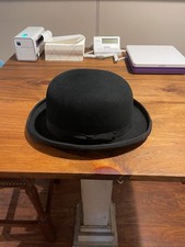 Jaxon Wool Felt Bowler Hat Size Medium Black Derby