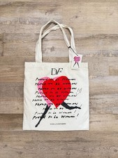 Diane Von Furstenberg Limited Edition O/S Tote Bag Canvas Hearts Casual DVF Wmns