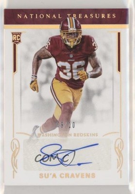 2016 Panini National Treasures Holo Gold 9/10 Su'a Cravens Rookie Auto RC 1x9