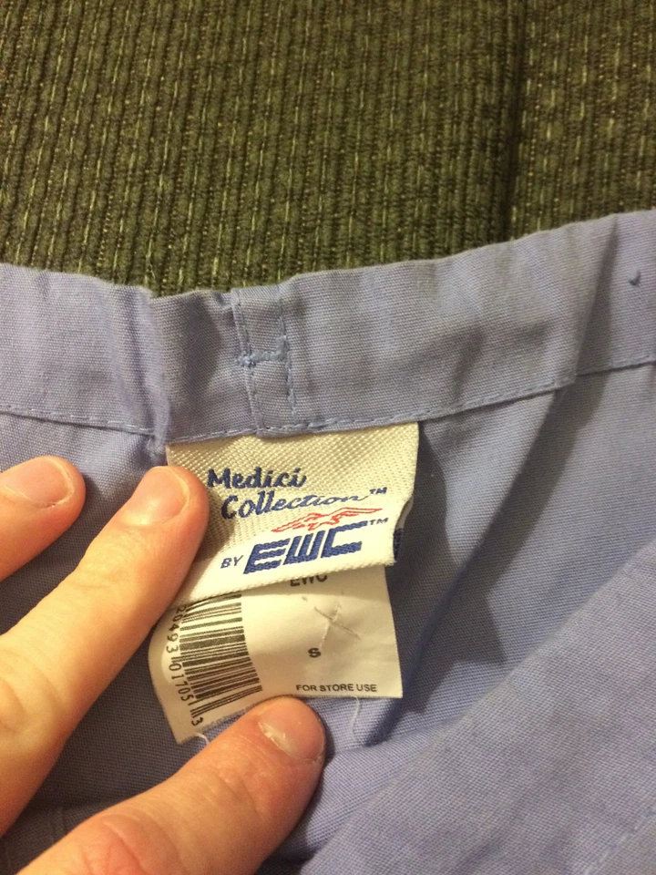 ADULT LIGHT BLUE MEDICI EWC SCRUB BOTTOMS PANTS SIZE SMALL! - Image 4 of 4