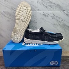 Hey Dude Wally Stretch Black Slip On Casual Shoes 40050-001 Youth Sz 5 Women's 6