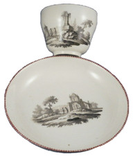 Antique 18thC Royal Vienna Porcelain Scenic Cup  Saucer Porzellan Tasse Wien