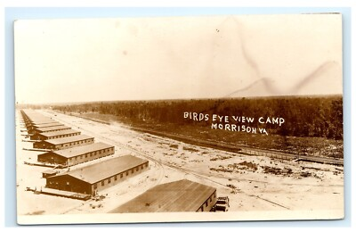 #ad U.S. Army Camp Morrison Bird’s Eye View Virginia VA RPPC Postcard F7 $20.99