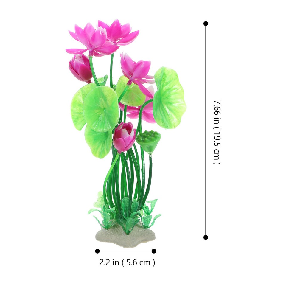 Realistic Water Lily Flowers Bettas Fish Plants Lotus Artificial eBay