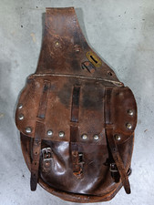 US Cavalry Saddle Bags WWI Antique Leather US Military Saddle Bags Army
