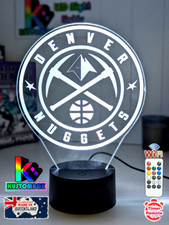 DENVER NUGGETS BASKETBALL Personalised 3D LED Night Light 7 Colour Change Lamp