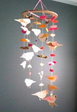 Handmade Bird Baby Mobile,  Multicolour Baby Room Bird Mobile