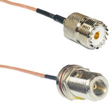 RG316 SO239 UHF Female to N FEMALE BULKHEAD RF Cable Rapid-SHIP LOT
