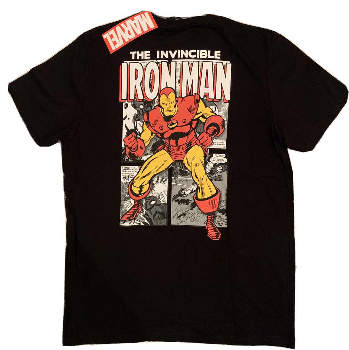 Mens Marvel The Invincible Iron Man Black T- shirt Size Medium | eBay