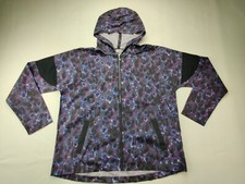 Champion C9 Wmn's L Full Zip Black/Purple/Blue Designs Windbreaker Hooded Jacket