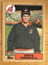 1987 Topps Greg Swindell Rookie Card (RC) 319 Indians Mid-Grade VGEX O/C Stained. rookie card picture