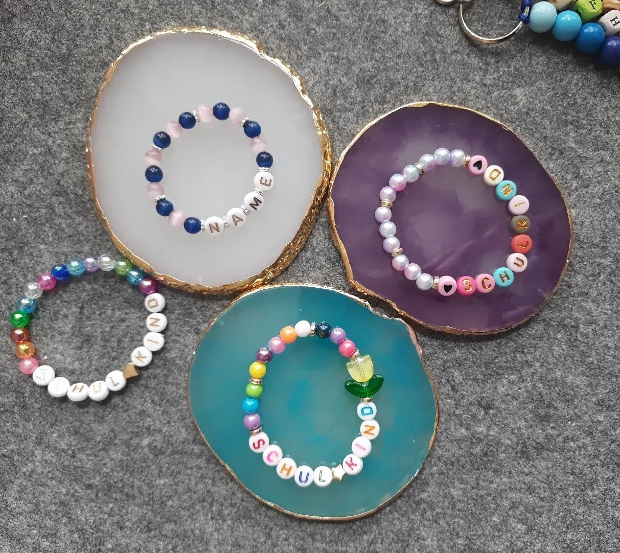 ☆Schulkind☆Armband Perlen Kinder evtl. mit Namen