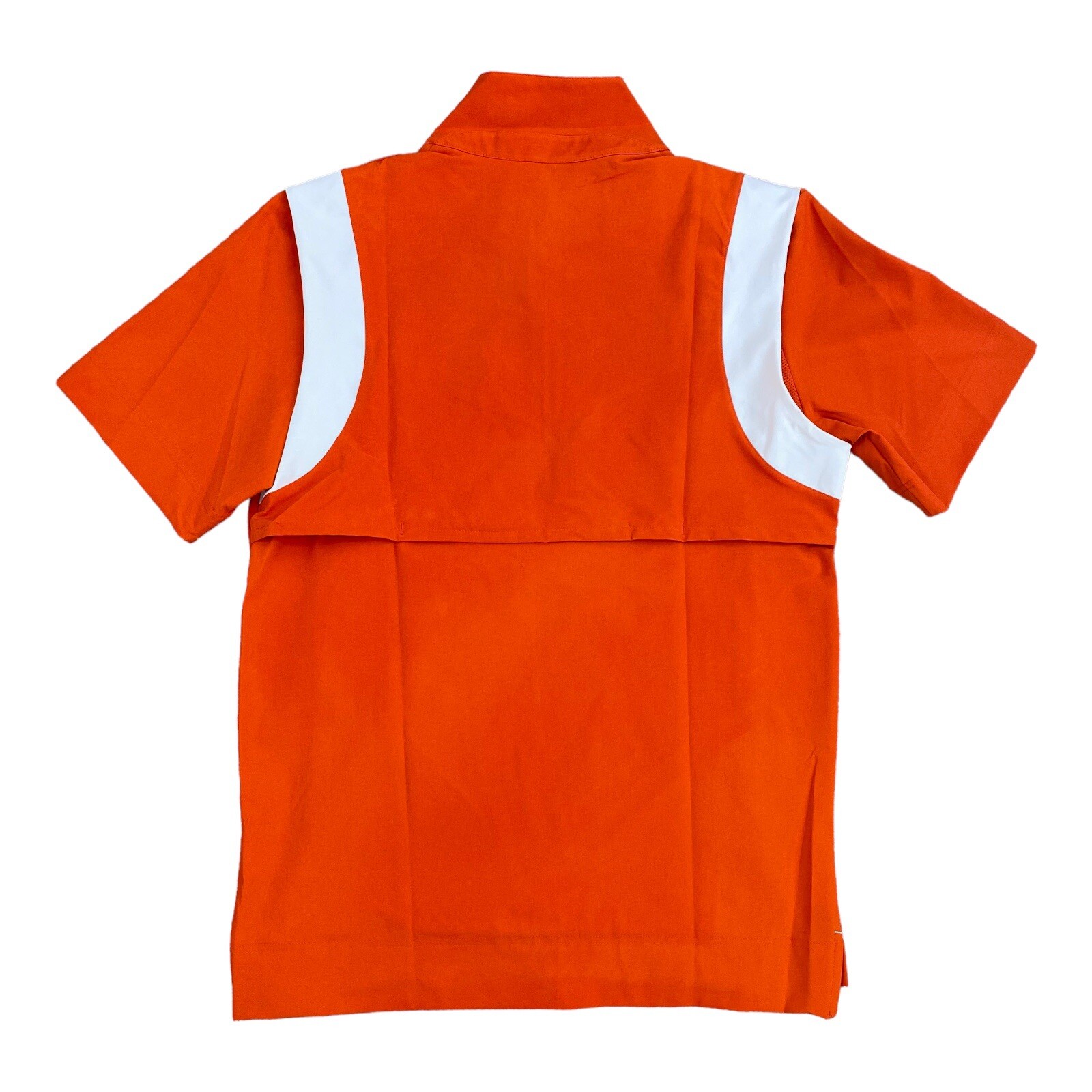 Clemson Tigers Nike On-Field Coach Jacket Mens S Short Sleeve 1/4 Zip Orange NWT thumbnail 2