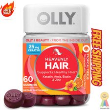 OLLY Heavenly Hair Gummy Supplement, Supports Hair Follicles, Keratin, Biotin 60