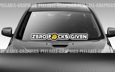 Zero Fux Given Windshield Decal Sticker Banner Window Car Truck Suv Jdm Euro Kdm