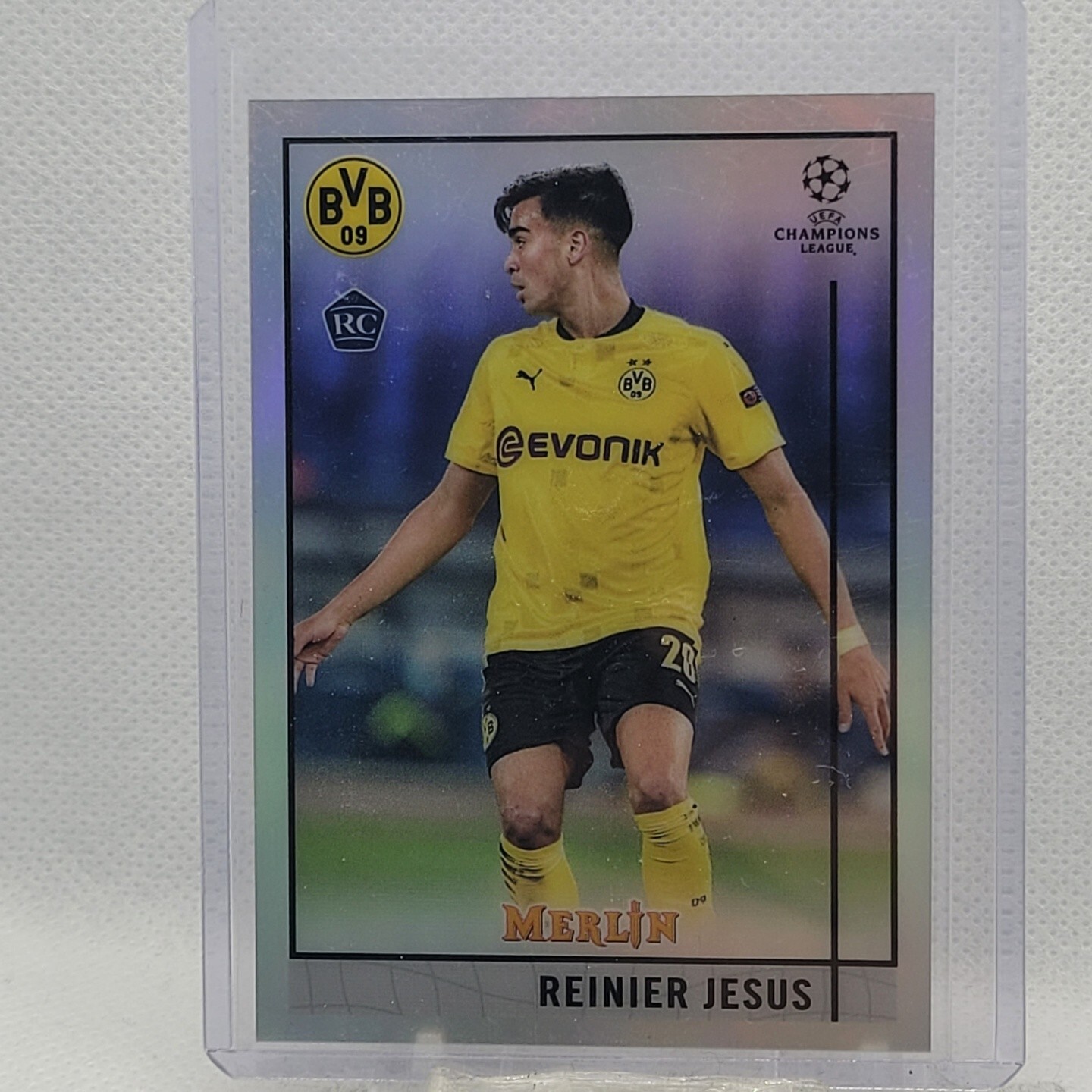 2020-21 Topps Chrome Merlin UEFA Reinier Jesus Chrome Refractor RC