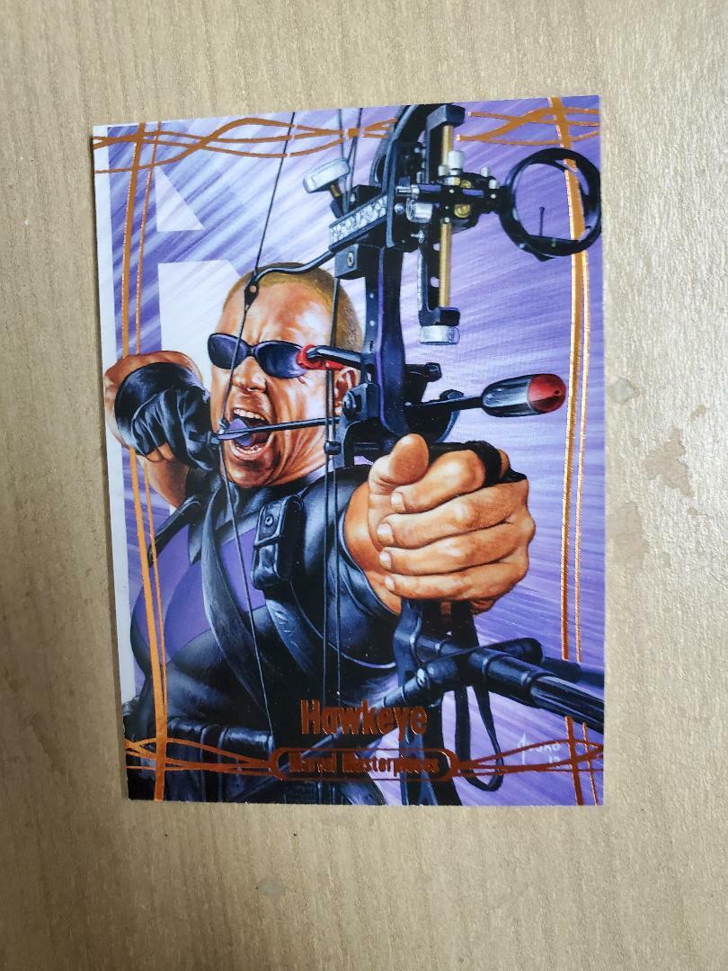 2016 Marvel Masterpieces Jusko ORANGE parallel HAWKEYE #55 91/99