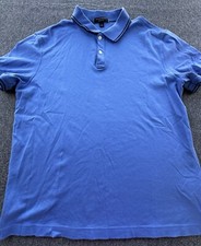 Banana Republic Shirt Mens Large Blue Polo Luxury Tough Performance Cotton
