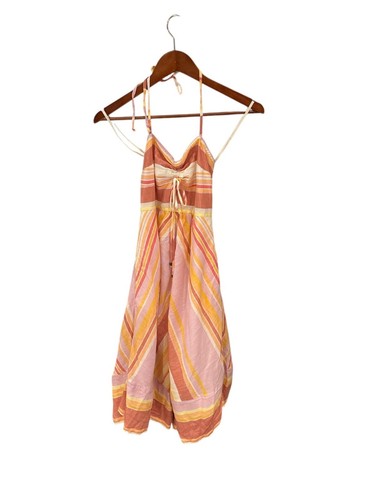Anthropologie Multicolor Striped Cotton Summer Dress