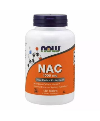 NOW Foods N-Acetyl-Cysteine (NAC) 1000mg 120 Tabs Immune System Support Exp08/27