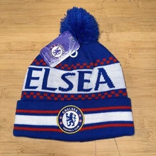 Chelsea FC Beanie Adult Football Soccer Winter Hat Cap Officially Licensed Blue