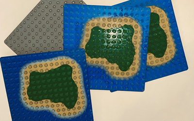 Lego Vintage Island Baseplate 16 x 16-Set of