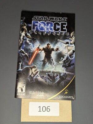 Star Wars The Force Unleashed PS2 Sony Playstation 2 **MANUAL ONLY**