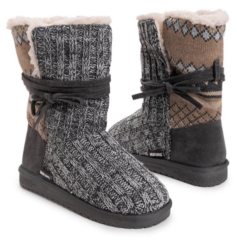 MUK LUKS Dark Gray Clementine Boot | eBay