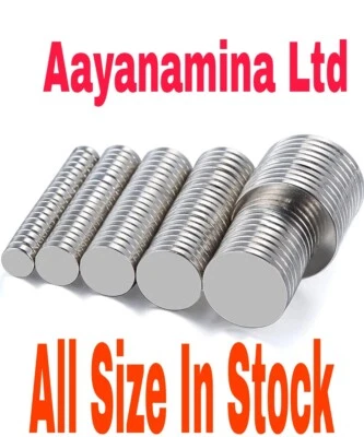 Strongest N52 Magnets Strong Various Size 2-30mm DIY, Craft,Small Disc Magnet,